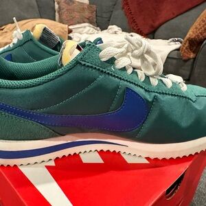 Nike Cortez Women's Teal and Blue Athletic Shoes
